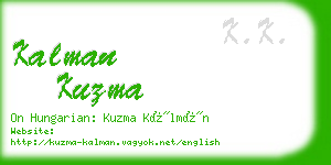 kalman kuzma business card